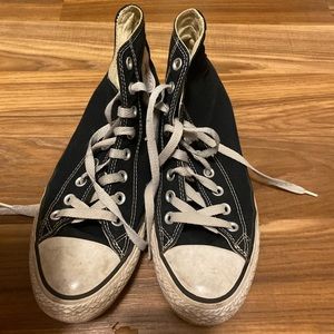 Black high top converse